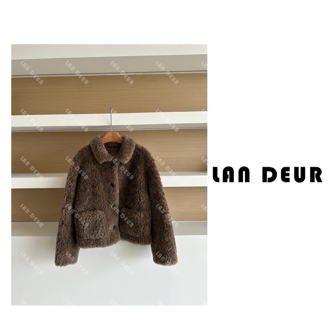 【呼呼小熊】100%羊毛复古气质韩版显瘦冬季保暖毛毛外套女