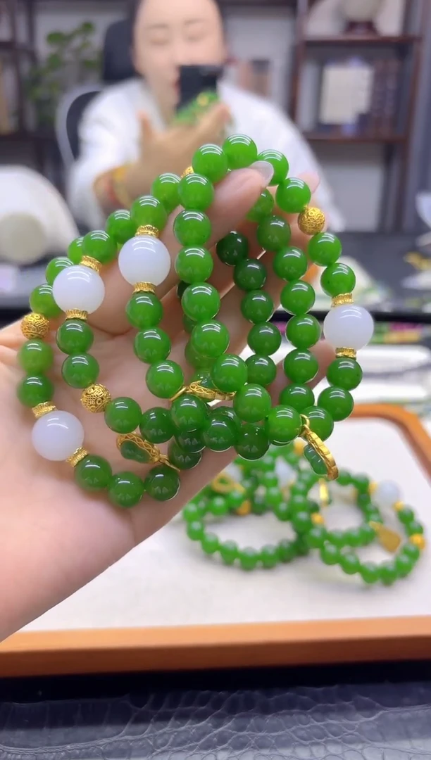 未镶嵌手链和田玉DIY款S439