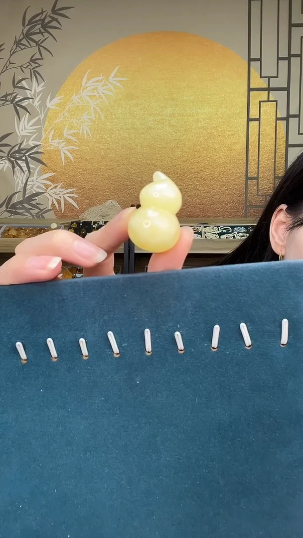 裸石琥珀未镶嵌抖***儿绑链子天然蜜蜡A1577