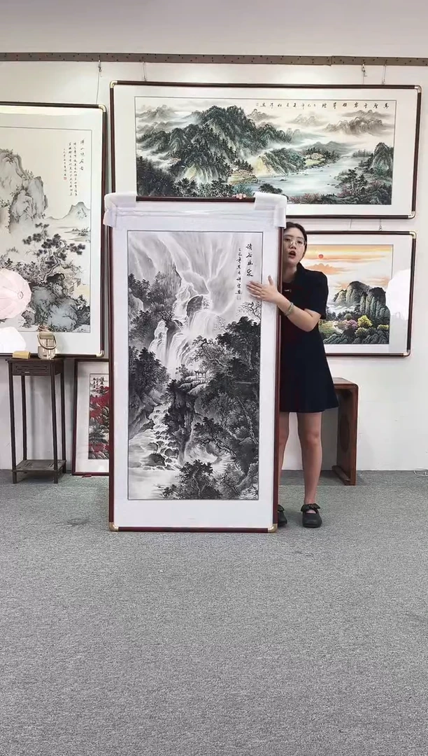 国画纯手绘168x86清谷幽泉