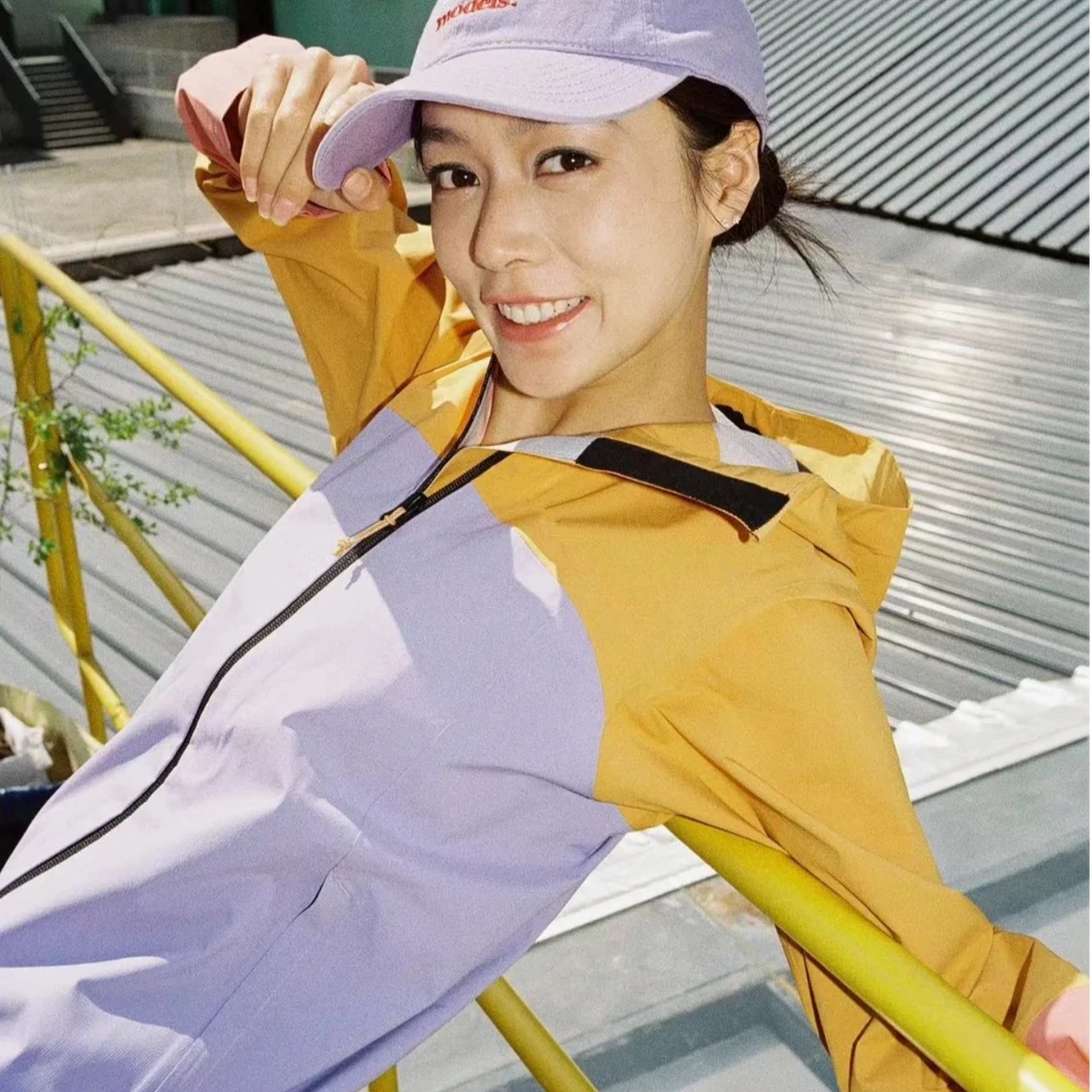 唤醒春日】早春男女款全压胶三拼色彩壳冲锋衣/户外连帽夹克