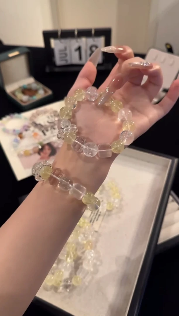 水晶手链合金黄色多宝x2099