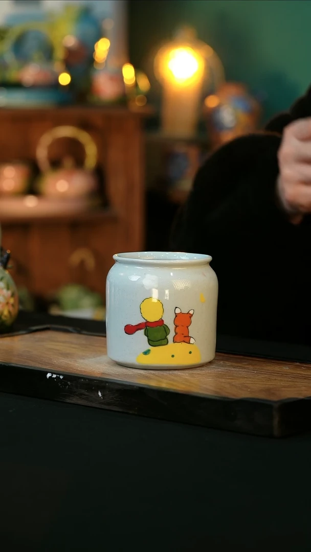 【闪购商品】杯手绘心瓷陶瓷浮力