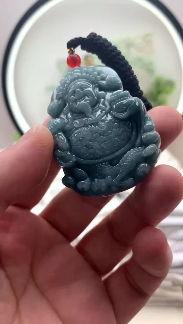 颈饰未镶嵌翡翠财神1