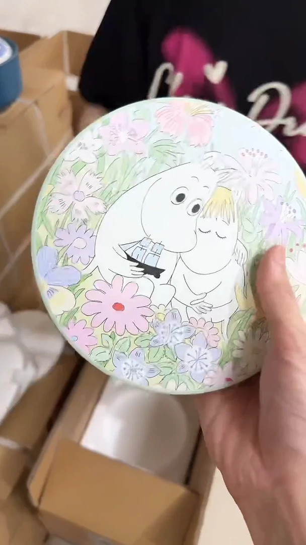 瓷片瓷姆明陶瓷锅垫17.8cm(繁花)