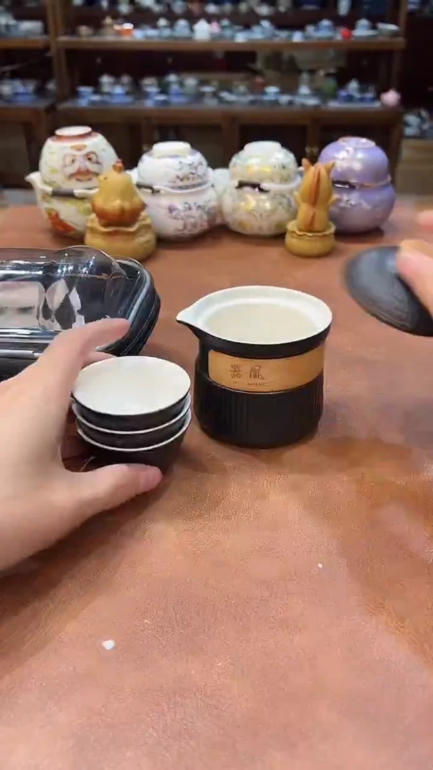 真的很便宜会开片的旅行茶具