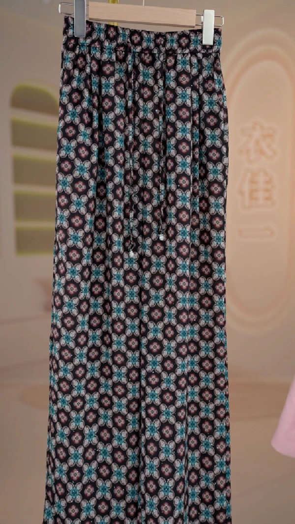 Y1372新款夏季薄款时尚休闲阔腿裤女
