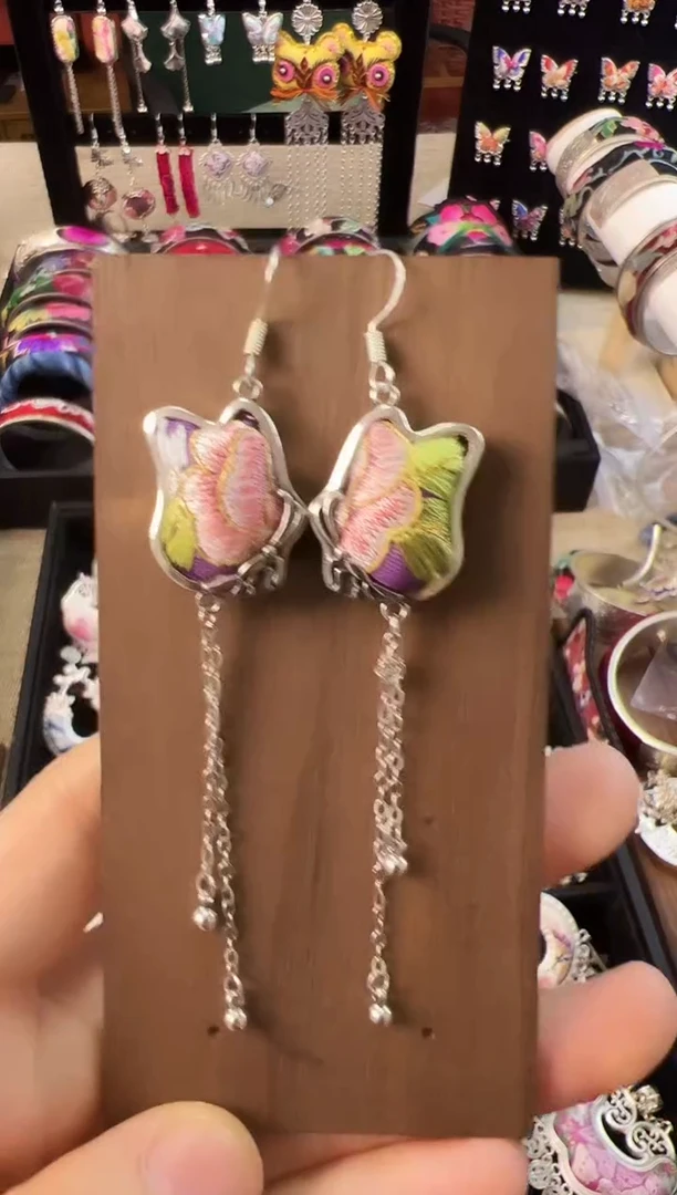 织绣艺枝独绣老绣饰品369