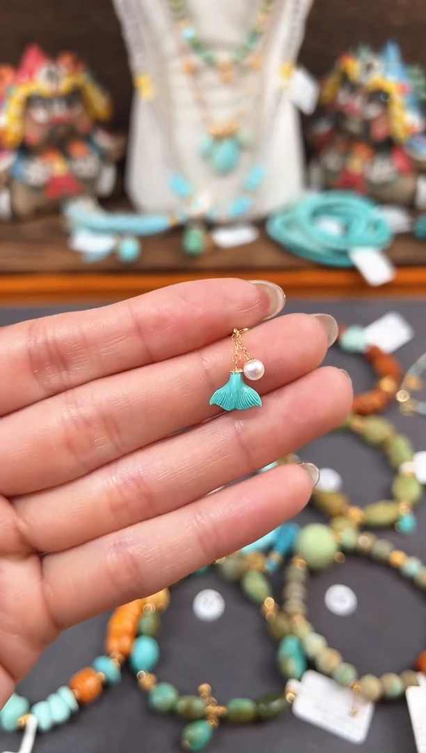 【闪购商品】绿松石提溜18K金镶嵌绿松石提溜