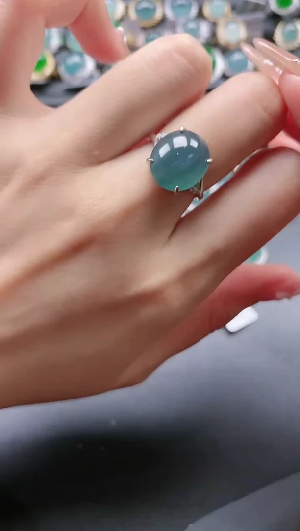 【闪购商品】翡翠戒指银S925镶嵌51151