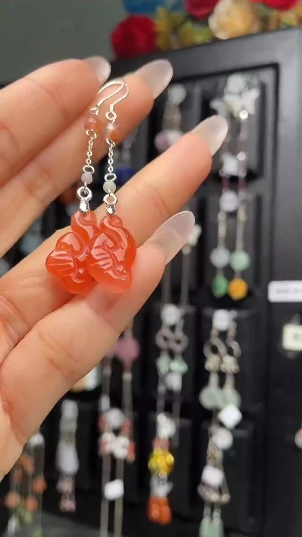 紫晶耳饰银S925镶嵌菲*?菲萱