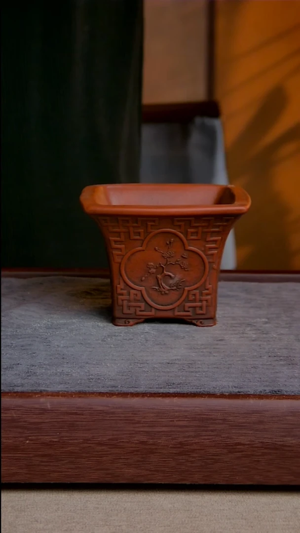 紫砂花盆9*7.5内径紫砂花盆