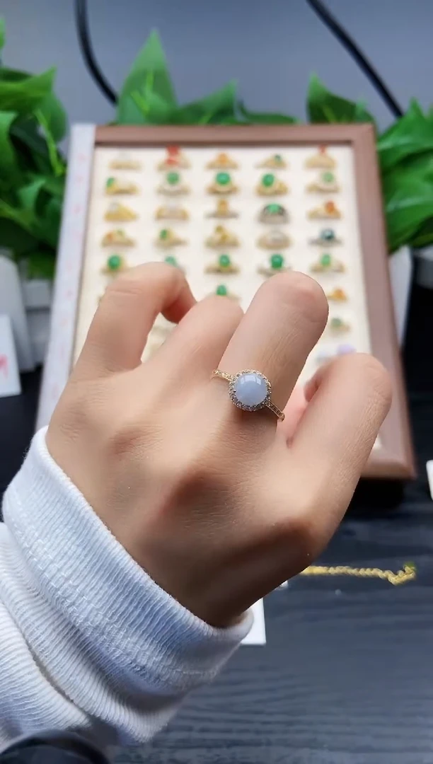 银S925镶嵌戒指翡翠12