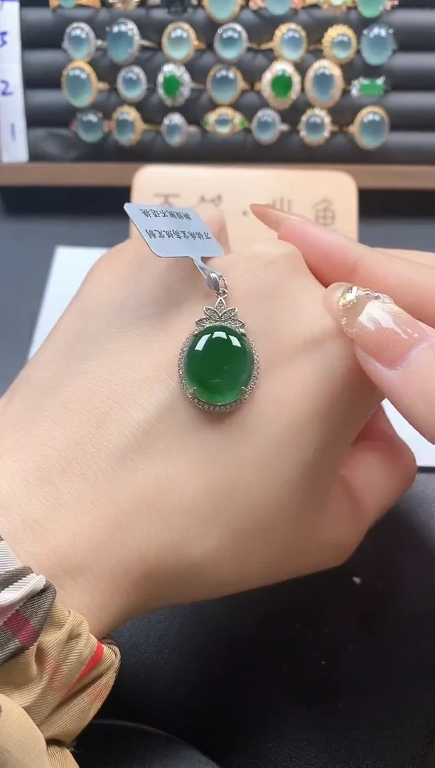 银S925镶嵌戒指翡翠5151