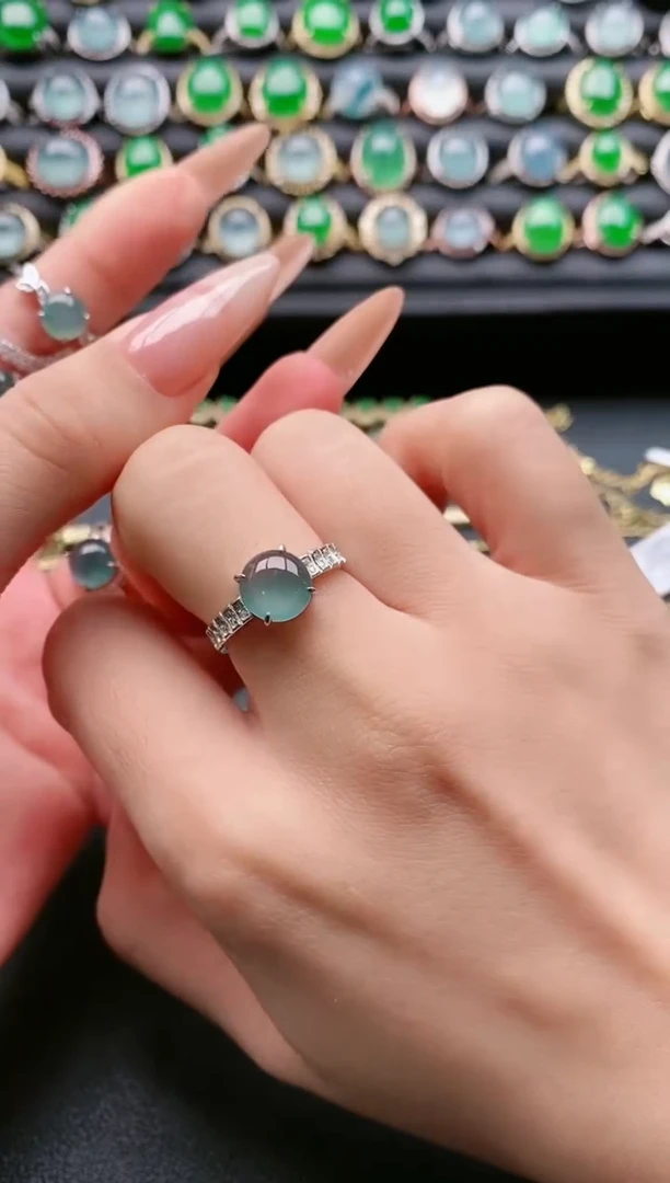 【闪购商品】翡翠戒指银S925镶嵌11111