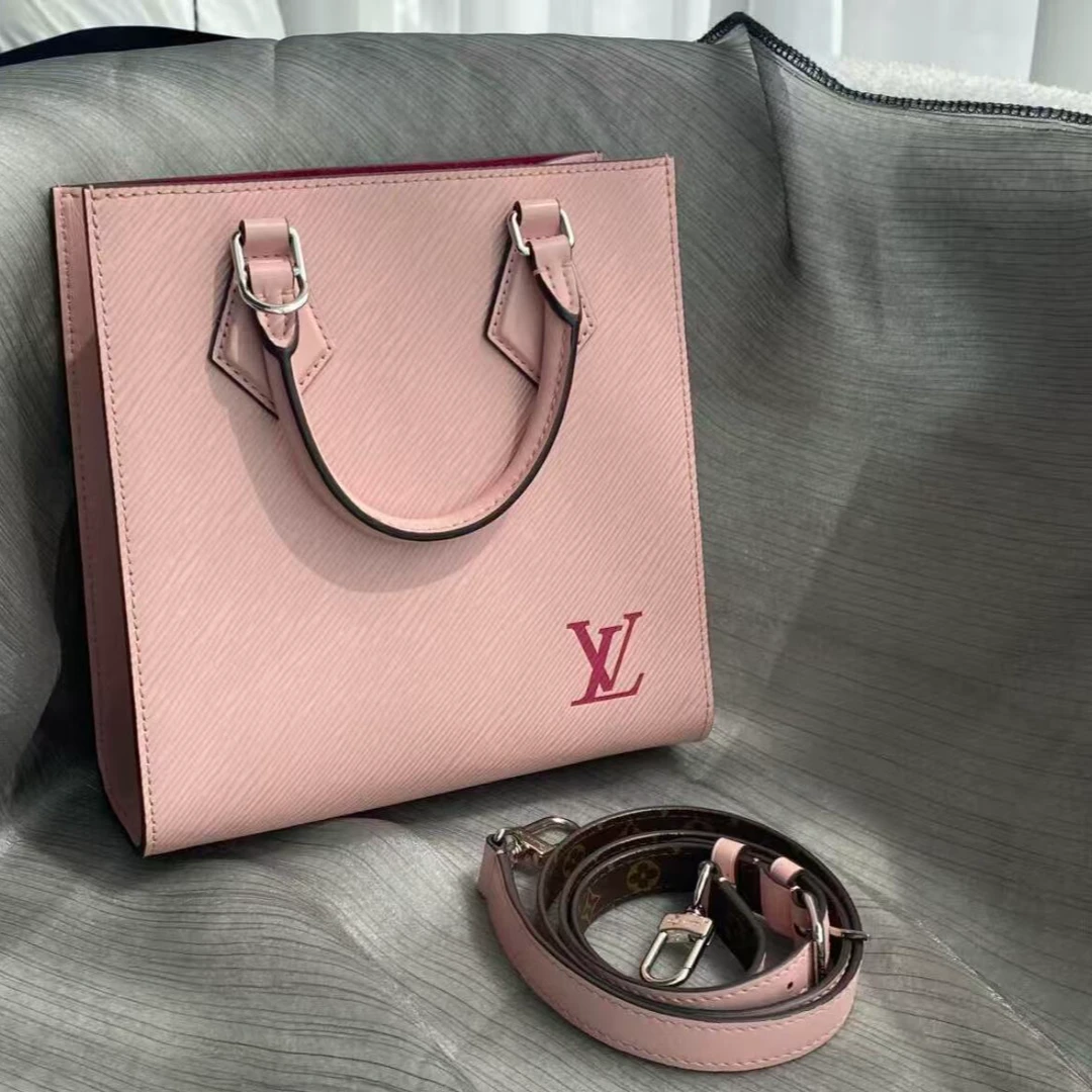 95新 LouisVuitton/路易威登 粉色水波纹sacplat bb琴谱包B5750