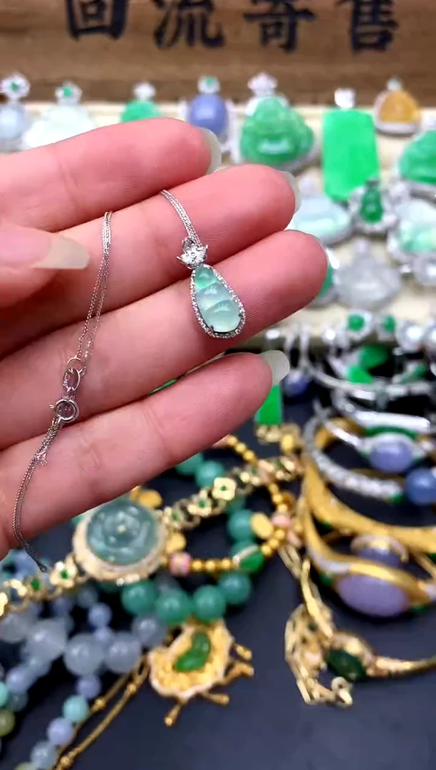【闪购商品】翡翠颈饰18K金镶嵌384-中国好珍宝