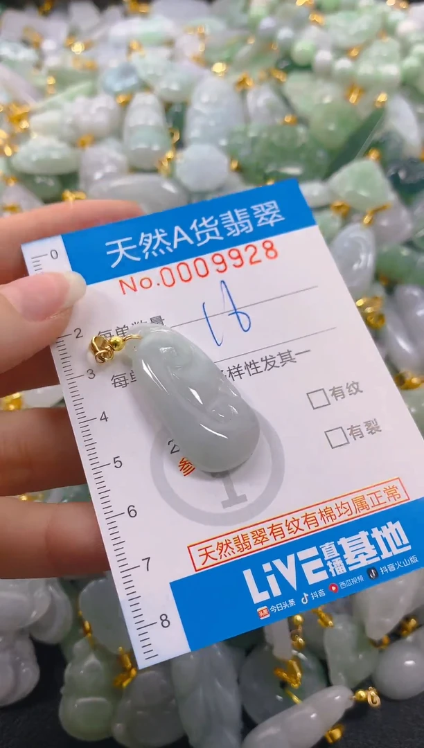 颈饰未镶嵌翡翠净货挂件-9928