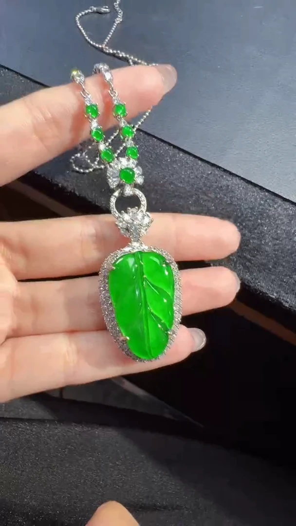 定制翡翠未镶嵌叶子商品多样性发货1