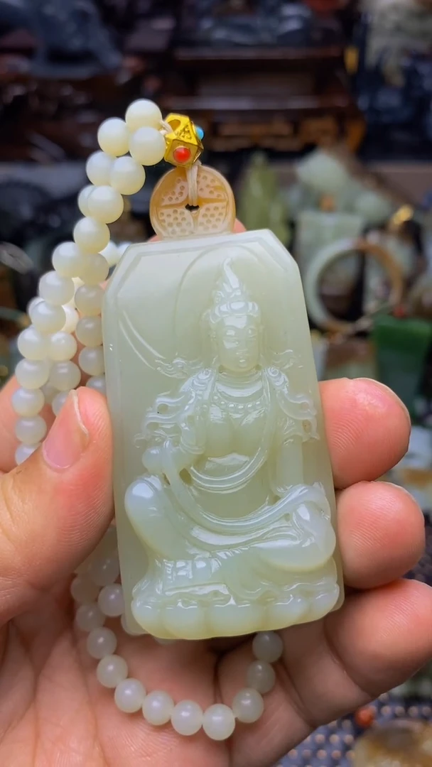 和田玉未镶嵌挂件1