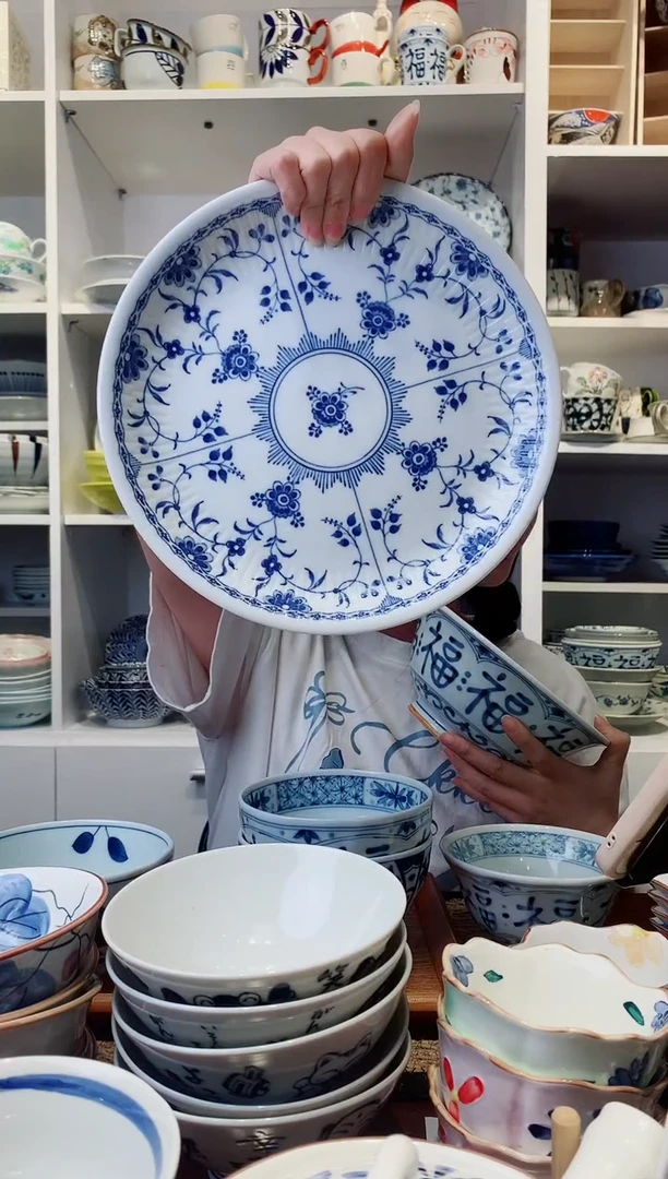 陶瓷bloom系列青花大盘