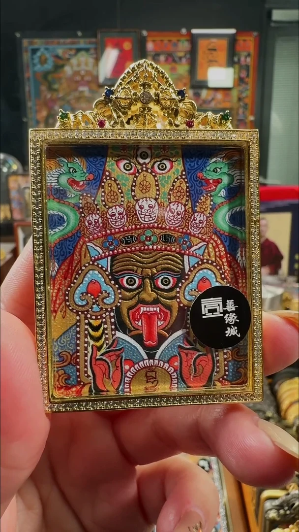 吊坠 壹善缘城手绘唐卡扎基