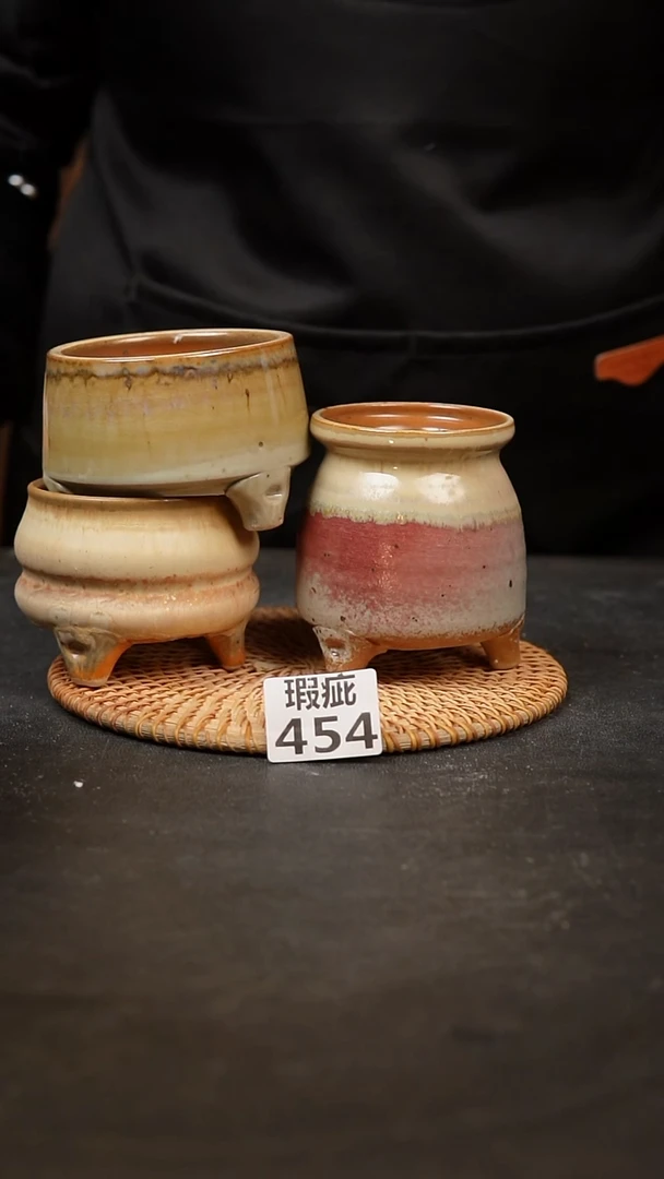 【闪购商品】瓷片454泥泥手工花盆