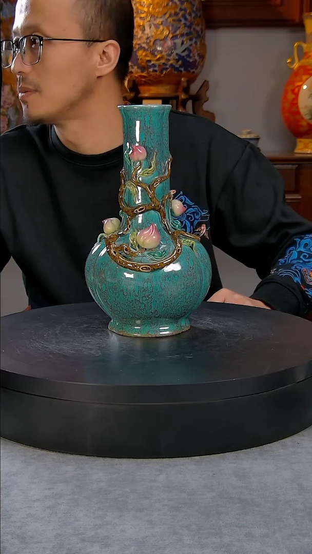 【闪购商品】汝晶釉花瓶精品陶瓷