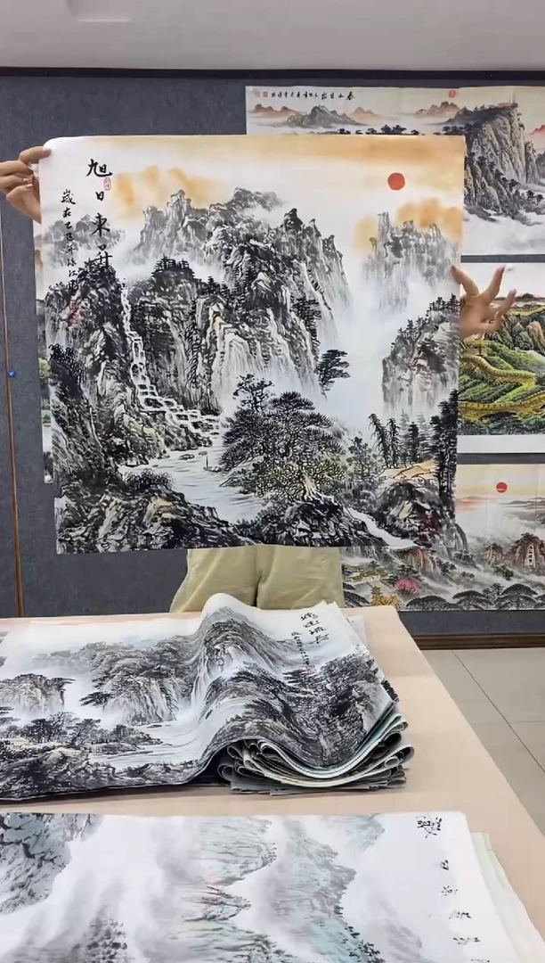 国画福利！沈泳江手绘 四尺斗方68*68cm