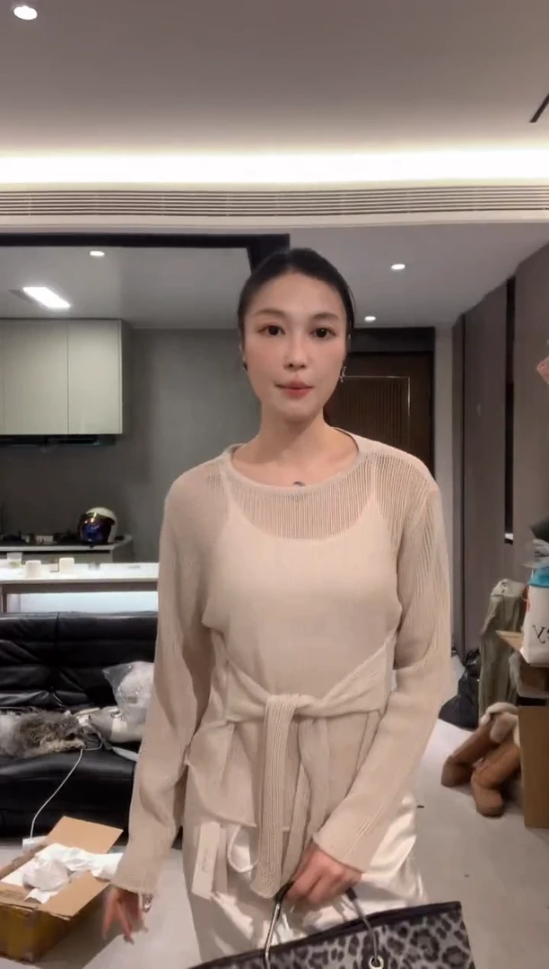 韩国订单竹棉绑带打底衫
