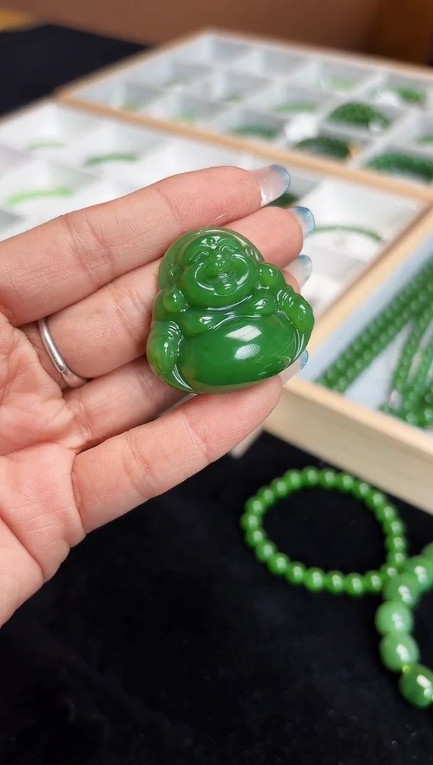 吊坠(不含链)未镶嵌和田玉碧玉 佛公