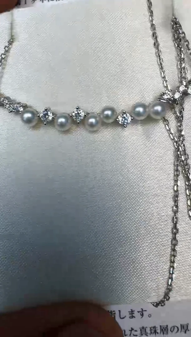 海水珍珠银S925镶嵌颈饰套链