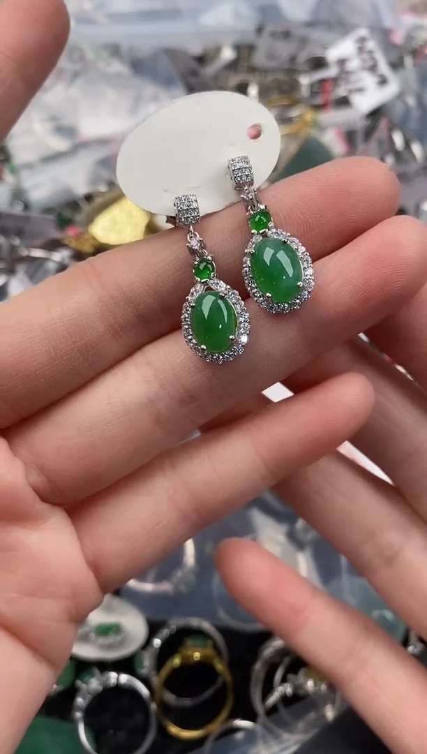 银S925镶嵌戒指翡翠333                 8