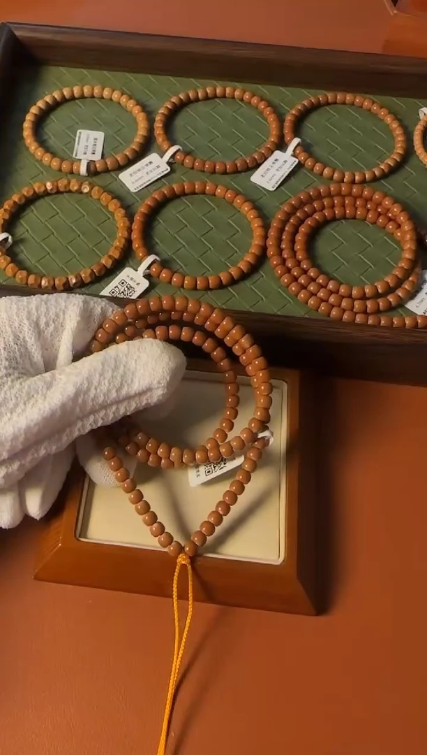 手串橄榄核【168】5.9mm老挝核尖老型108、正三花