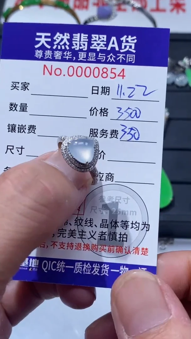 吊坠(不含链)18K金镶嵌翡翠1