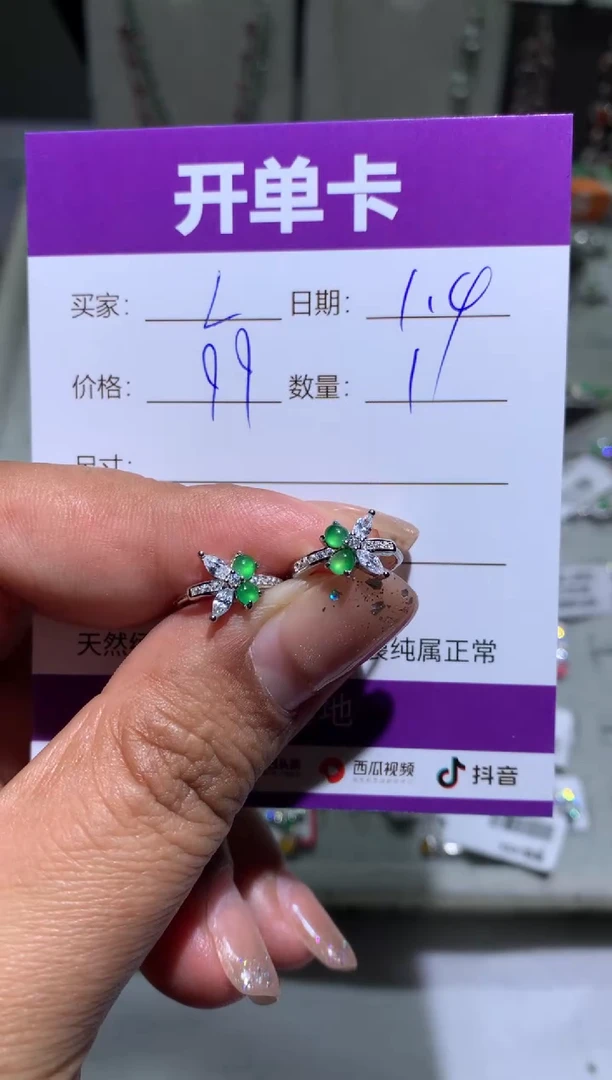 未镶嵌翡翠耳饰L* L. L. L.