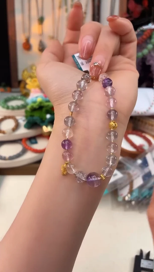 银S925镶嵌手链水晶@@F9111B017392