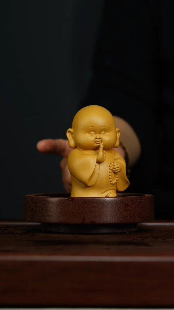 【闪购商品】紫砂茶壶d34沙弥茶宠摆件