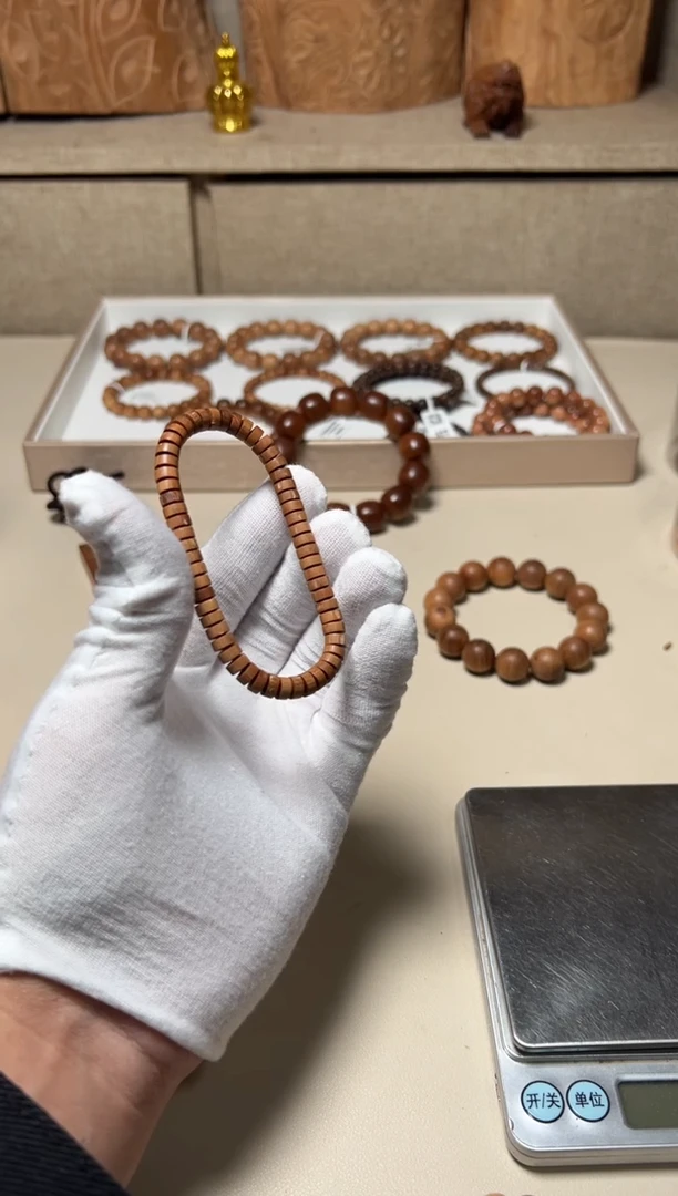 檀香木手串/手链老山檀香3/6单圈药片瑕疵福利
