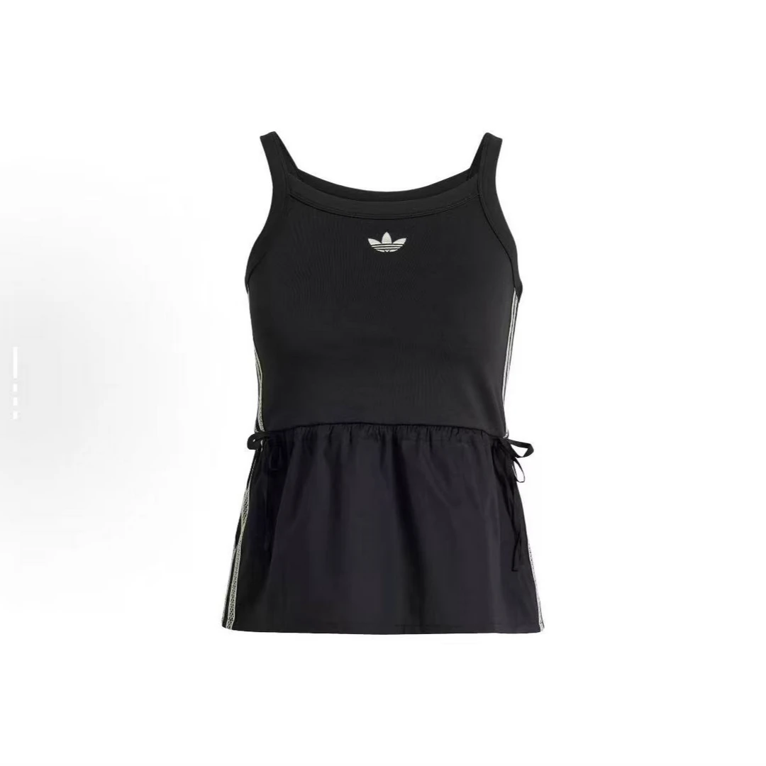 adidas/阿迪达斯三叶草显瘦25SS系带时尚修身无袖背心 KC0764