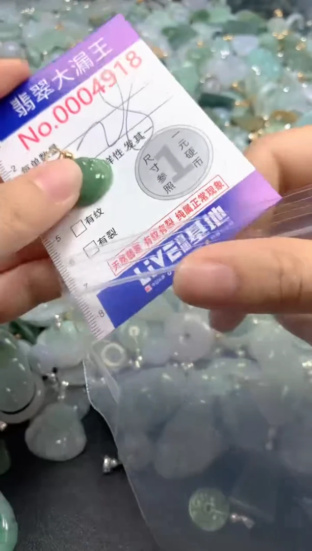 翡翠未镶嵌吊坠(不含链)4918