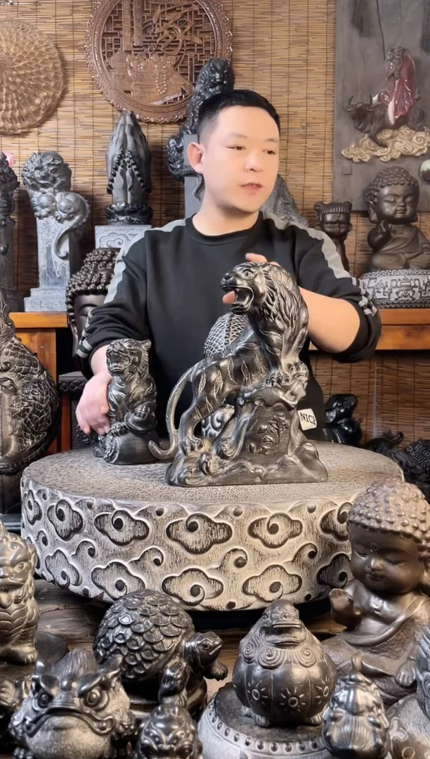 【闪购商品】30上山虎天然青石雕刻