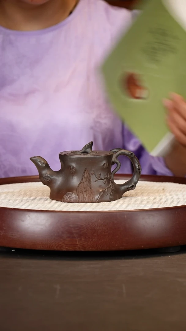 茶壶紫砂【潘春芳】树桩壶230c+盖碗