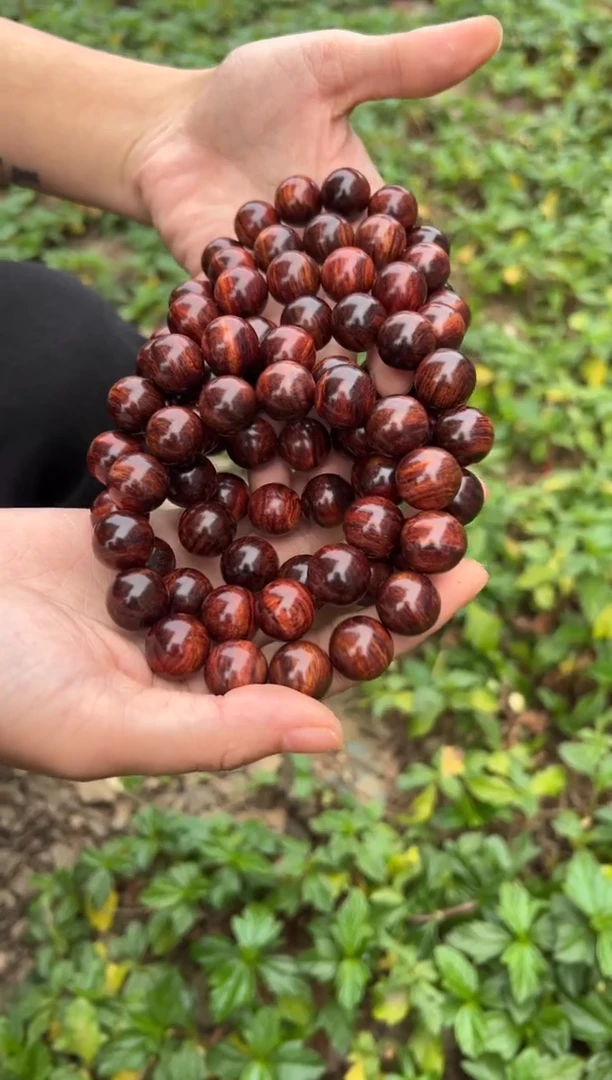 黄花梨/降香黄檀A014火山口1.5圆珠手串188多样性发一