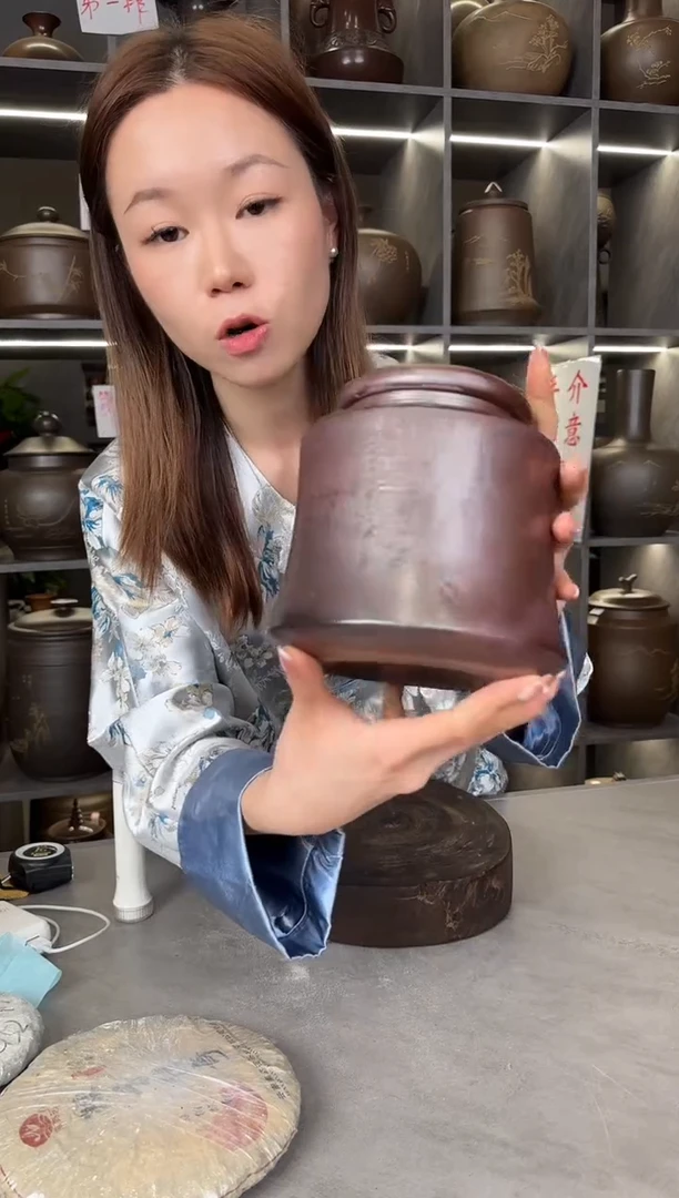 【闪购商品】罐本陶手作泥兴陶柴烧八两装茶叶罐瑕疵气泡