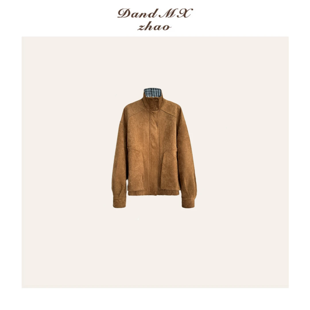 D&MX 西班牙进口绒面麂皮复古高个子短外套夹克20251579