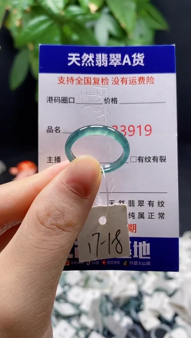 翡翠戒指未镶嵌天然翡翠戒圈3919