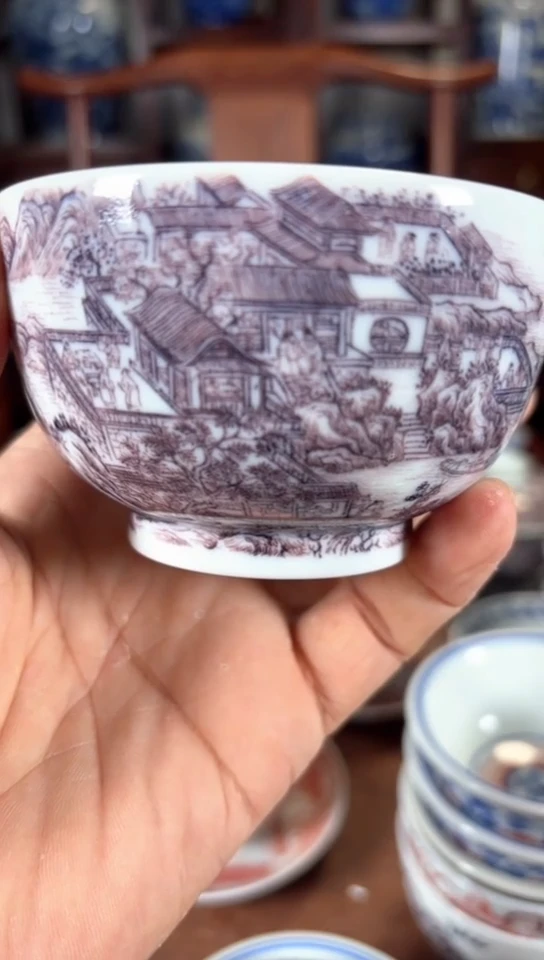 柴窑圆明园四十景杯杯