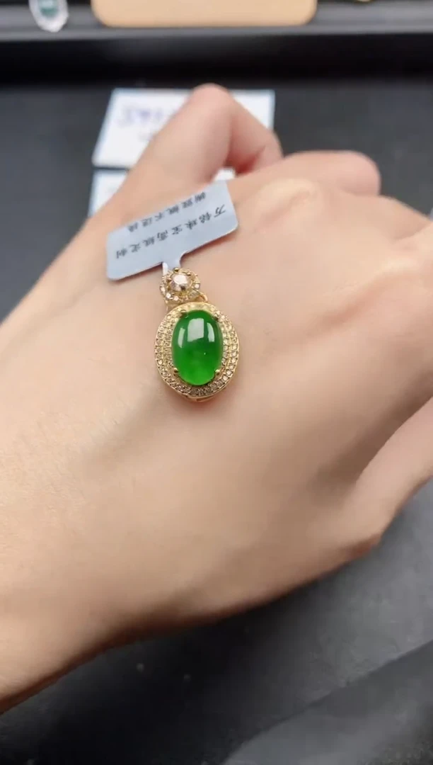 翡翠戒指银S925镶嵌51511