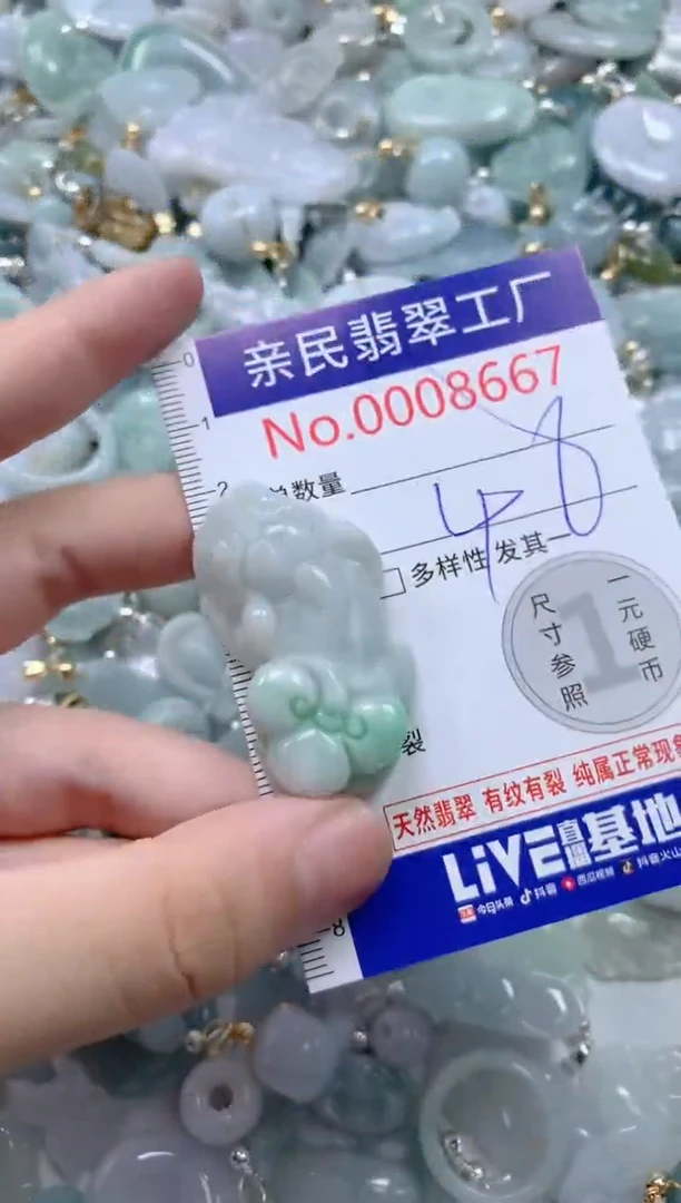 翡翠未镶嵌颈饰8667